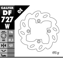 Disque de frein GALFER fixe wave 196x4mm - QUAD 2