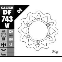 Disque de frein GALFER fixe wave 220x4,5mm - GAS GAS HP WILD 300 (03) 2