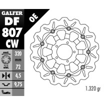 Disque de frein GALFER wave flottant route 320x4,5mm - DUCATI MULTISTRADA 12 2