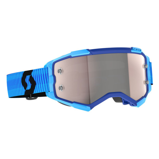 Masque cross Scott Fury - Bleu Noir écran argent