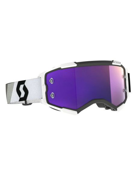 Masque cross Scott Fury - Premium Noir Blanc écran violet