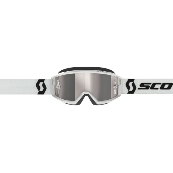 Masque cross Scott Primal écran iridium - Blanc Silver