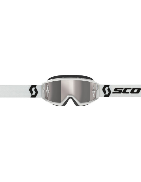 Masque cross Scott Primal écran iridium - Blanc Silver