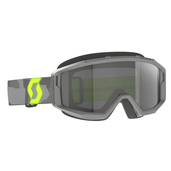 Masque cross Scott Primal Sand Dust - Light Gris Jaune Fluo écran gris foncé