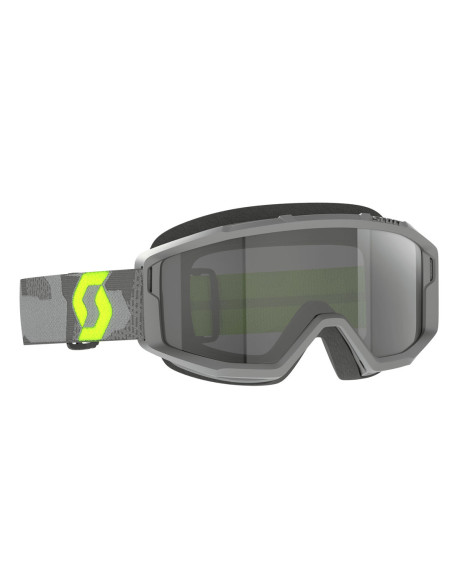 Masque cross Scott Primal Sand Dust - Light Gris Jaune Fluo écran gris foncé
