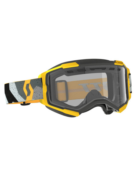 Masque cross Scott Fury Enduro - Camo Gris Jaune