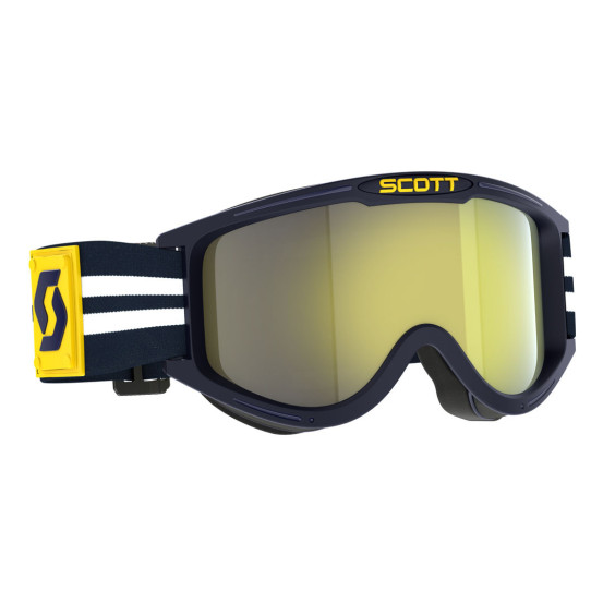 Masque cross Scott 89X Era - Bleu Blanc écran Jaune