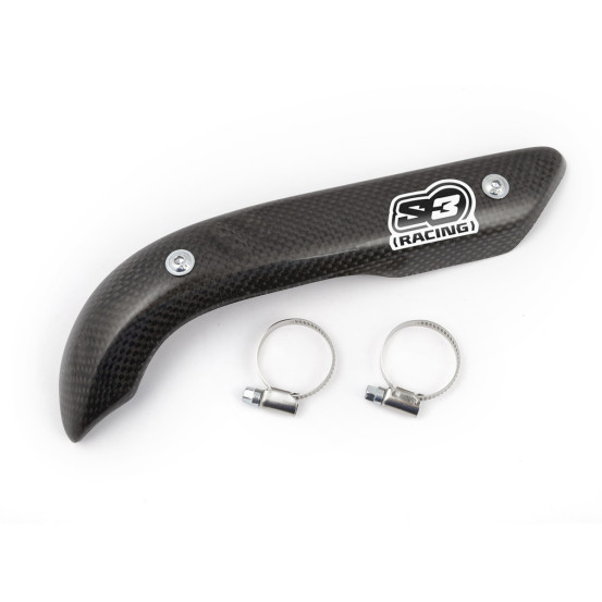 Protection carbone pot d'échappement S3 PARTS HONDA 200 250 TLR