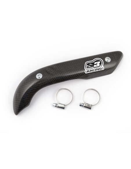 Protection carbone pot d'échappement S3 PARTS HONDA 200 250 TLR