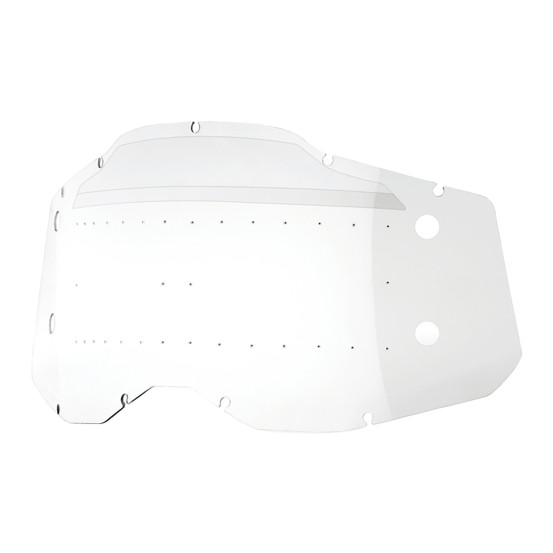 Ecran Double 100% pour masque cross Racecraft 2 / Accuri 2 / Strata 2 Forecast - clair avec picots