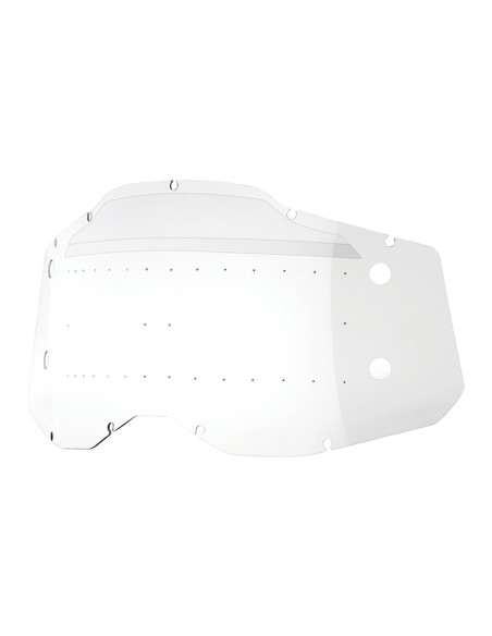 Ecran Double 100% pour masque cross Racecraft 2 / Accuri 2 / Strata 2 Forecast - clair avec picots