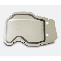 Ecran Double 100% pour masque cross Racecraft 2 / Accuri 2 / Strata 2 Forecast - fumé avec picots
