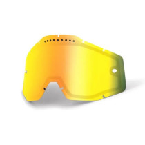 Ecran double pour masque cross 100% Racecraft 1/Accuri 1/Strata 1 - Double Ventilé Iridium Or