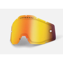 Ecran double pour masque cross 100% Racecraft 1/Accuri 1/Strata 1 - Double Ventilé Iridium Rouge
