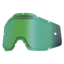 Ecran double pour masque cross 100% Racecraft 1/Accuri 1/Strata 1 - Double Ventilé Iridium Vert