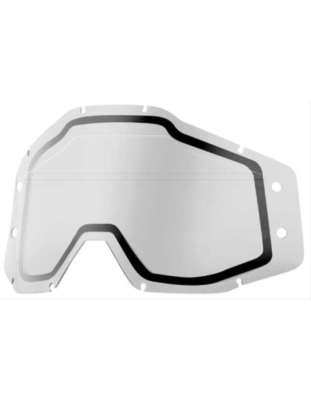 Ecran Forecast pour masque cross 100% Racecraft 1/Accuri 1/Strata 1 - Double Sonic Bumps Clair
