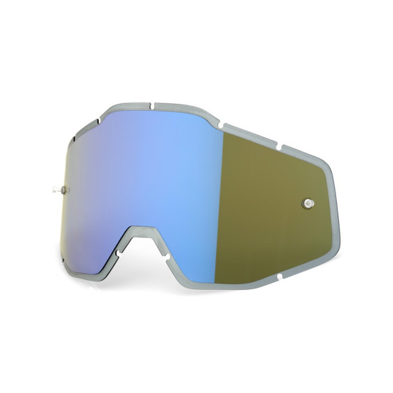 Ecran injecté pour masque cross 100% Racecraft 1/Accuri 1/Strata 1 - Iridium Bleu