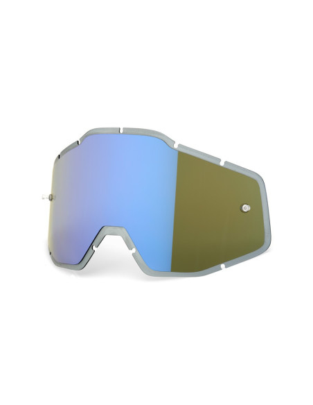 Ecran injecté pour masque cross 100% Racecraft 1/Accuri 1/Strata 1 - Iridium Bleu