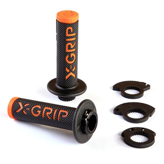 Poignée X-GRIP Lock-on Noir-Orange