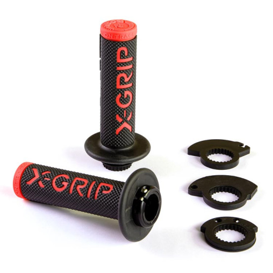 Poignée X-GRIP Lock-on Noir-Rouge