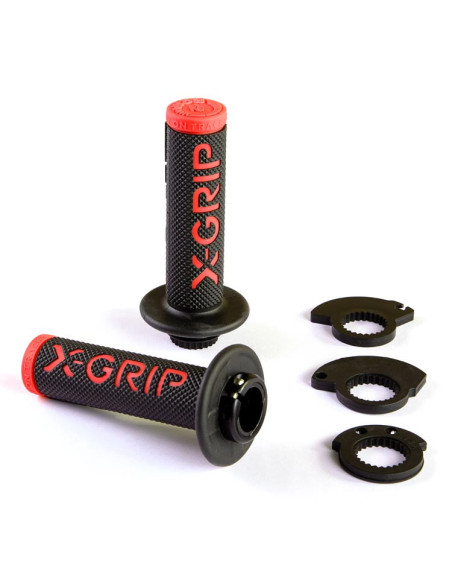 Poignée X-GRIP Lock-on Noir-Rouge