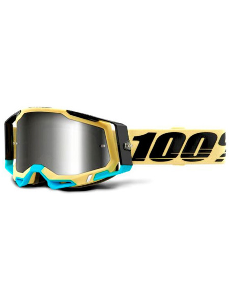 Masque cross 100% Racecraft 2 Airblast - Ecran Iridium argent
