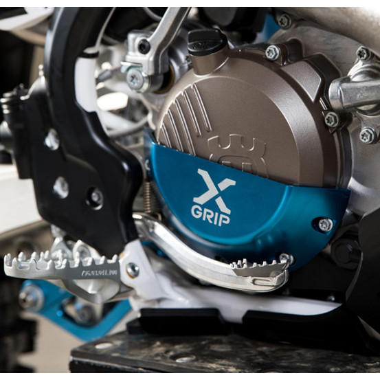 Protection de couvercle de carter d'embrayage X-GRIP Bleu - KTM EXC-TPI 250 / 300 2017-2023 - HUSQVARNA TE-TEI 250 / 300 2017..