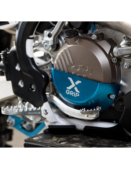Protection de couvercle de carter d'embrayage X-GRIP Bleu - KTM EXC-TPI 250 / 300 2017-2023 - HUSQVARNA TE-TEI 250 / 300 2017..