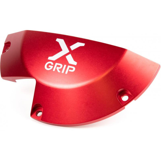 Protection de couvercle de carter d'embrayage X-GRIP Rouge KTM Husqvarna SX SX F / TC FC 2023-2026 - TBI EXC F / TBI FE 2024-26