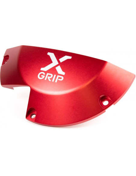 Protection de couvercle de carter d'embrayage X-GRIP Rouge KTM Husqvarna SX SX F / TC FC 2023-2026 - TBI EXC F / TBI FE 2024-26