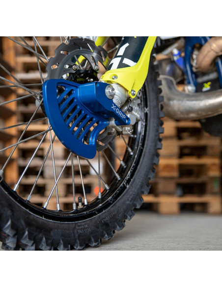 Protection de disque de frein avant X-GRIP Bleu - KTM 2016-2022 - HUSQVARNA 2016-2023 GAS GAS 2021-2023