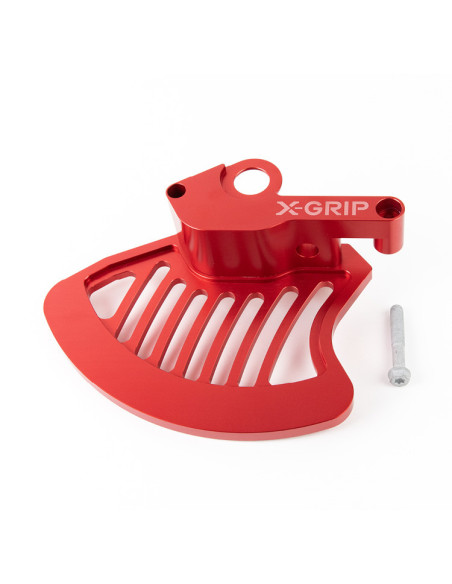 Protection de disque de frein avant X-GRIP Rouge - KTM 2016-2022 - HUSQVARNA 2016-2023 GAS GAS 2021-2023