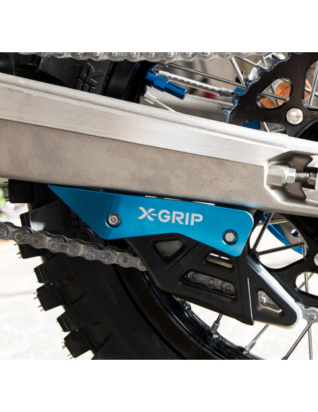 Protection patin de chaîne X-GRIP Bleu - KTM 2008-2022 - HUSQVARNA 2014-2022 GAS GAS 2021-2023