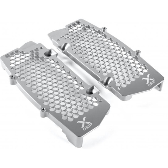 Protections de radiateurs X-GRIP Argent - KTM 2019-2022 - HUSQVARNA 2019-2022 - GAS GAS 2021-2023