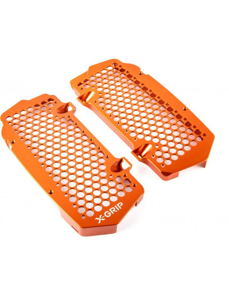 Protections de radiateurs X-GRIP Orange KTM Husqvarna SX SX F / FC TC 2023 - 2026 TBI EXC F / TBI FE 2024-26