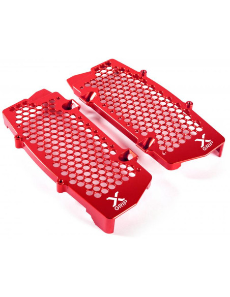 Protections de radiateurs X-GRIP Rouge - KTM 2019-2022 - HUSQVARNA 2019-2022 - GAS GAS 2021-2023