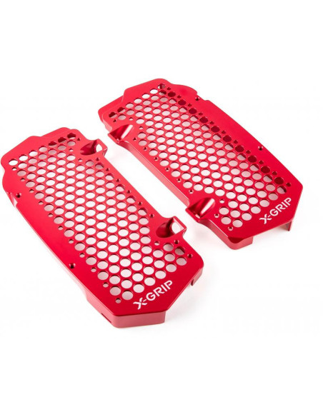 Protections de radiateurs X-GRIP Rouge KTM Husqvarna SX SX F / FC TC 2023 - 2026 TBI EXC F / TBI FE 2024-2026