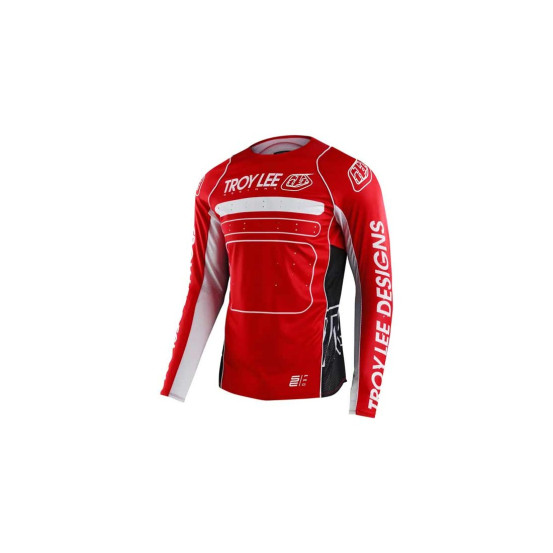 Maillot cross Troy Lee Designs SE Pro Drop In Red - Rouge