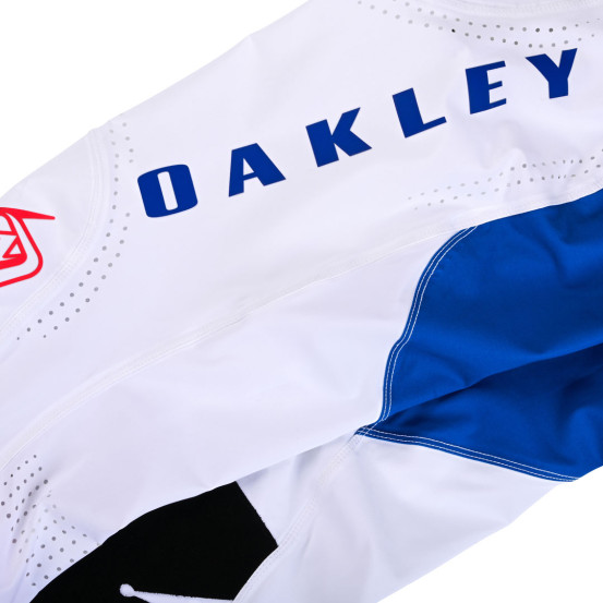 Pantalon cross Troy Lee Designs x Oakley Edition Limitée 2024 SE Ultra Vision - Bleu Blanc Rouge