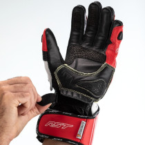 Gants moto cuir RST Tractech Evo 4 - Rouge Blanc Noir 2