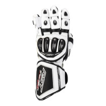 Gants moto cuir RST Tractech Evo 4 - Blanc Noir