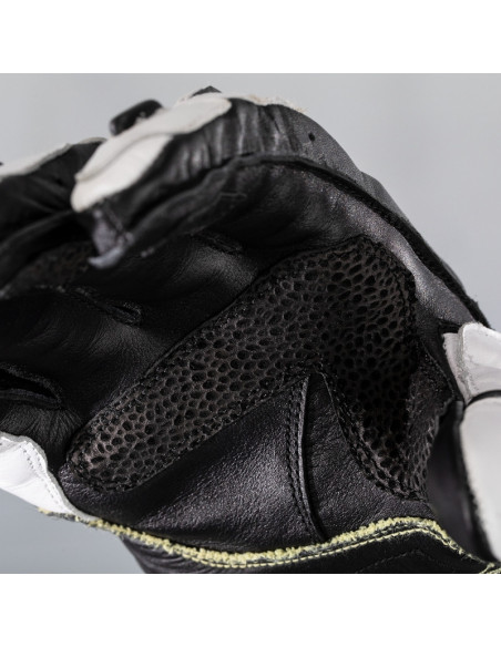 Gants moto cuir RST Tractech Evo 4 - Blanc Noir
