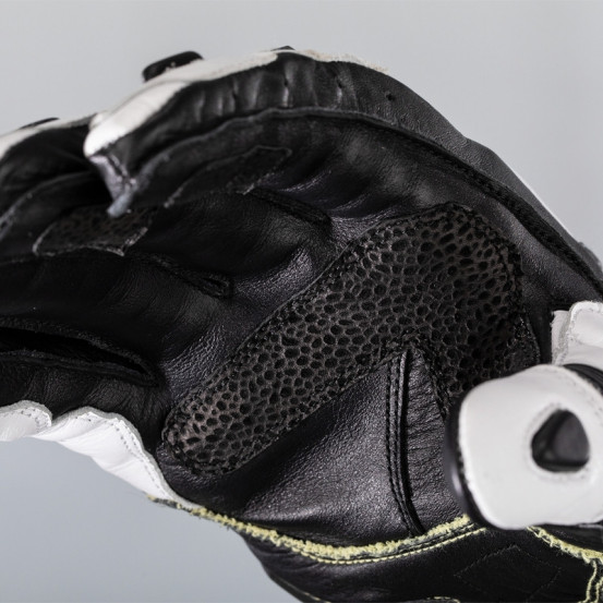 Gants moto cuir RST Tractech Evo 4 - Blanc Noir