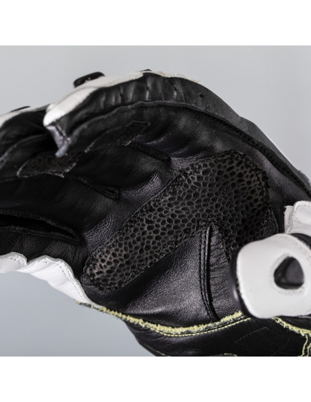 Gants moto cuir RST Tractech Evo 4 - Blanc Noir