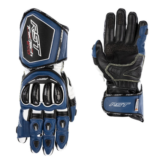 Gants moto cuir RST Tractech Evo 4 - Bleu