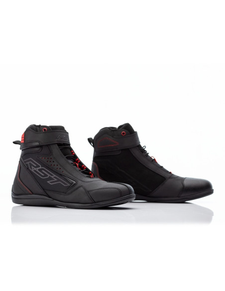 Baskets moto Femme RST Frontier - Noir Rouge