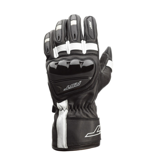 Gants moto cuir RST Pilot - Noir Blanc