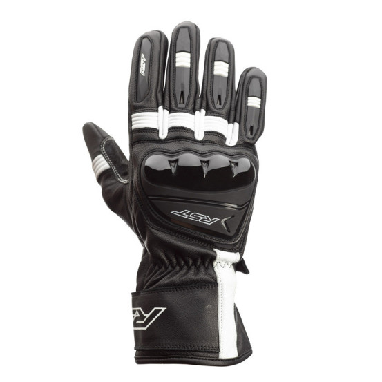 Gants moto cuir RST Pilot - Noir Blanc