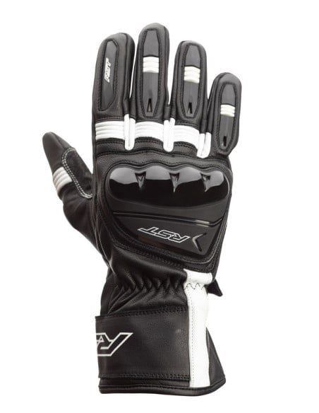 Gants moto cuir RST Pilot - Noir Blanc