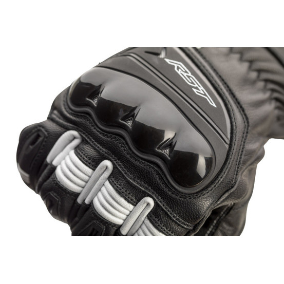 Gants moto cuir RST Pilot - Noir Blanc
